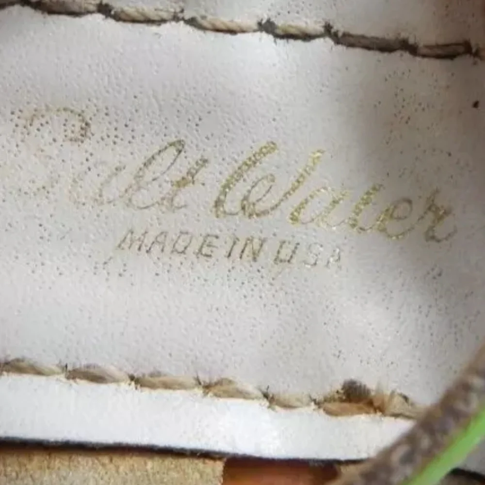 Saltwater‎ Green Leather Sandals